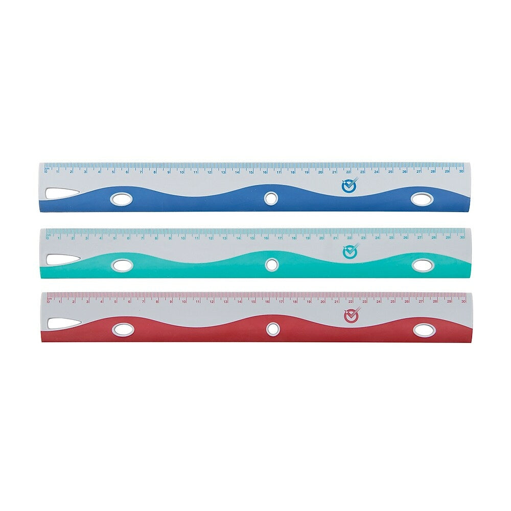 Staples Plastic Wave Ruler - 30cm