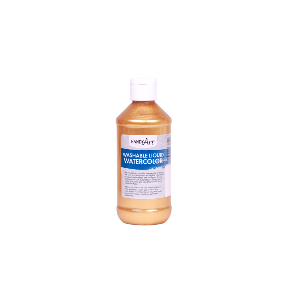 Aquarelles liquides métalliques lavables Handy Art - Or - 237 ml