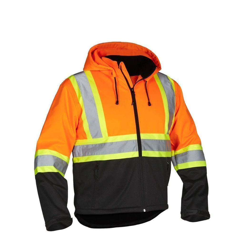 Forcefield Re-Engineered Hi Vis Safety Softshell Jacket - Large - Orange