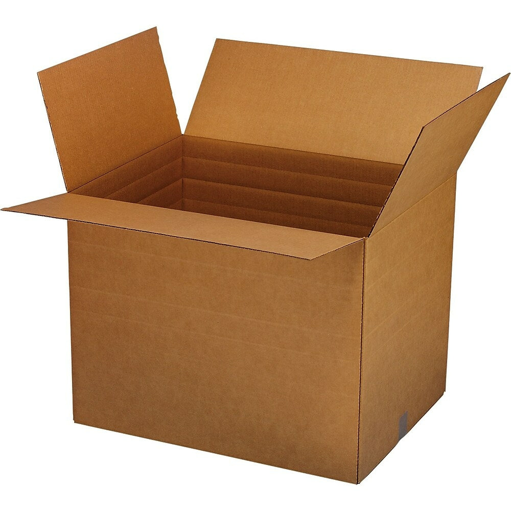 Boîtes en carton ondulé Staples à profondeur variable – 35,5 cm (L) x 30,5 cm (l) x 15,2 cm (H) – Paquet de 25