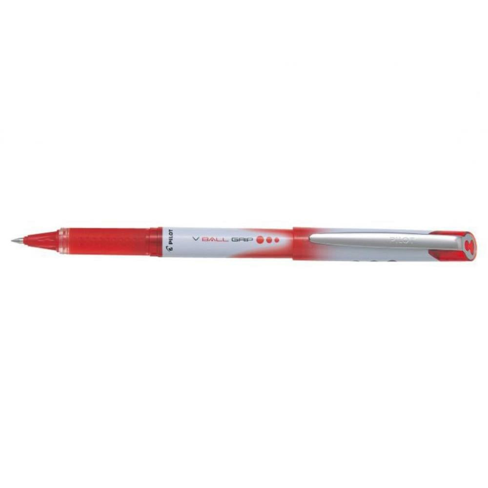 Pilot V-Ball Grip Roller Pen. 0,5mm. Red. 12/box