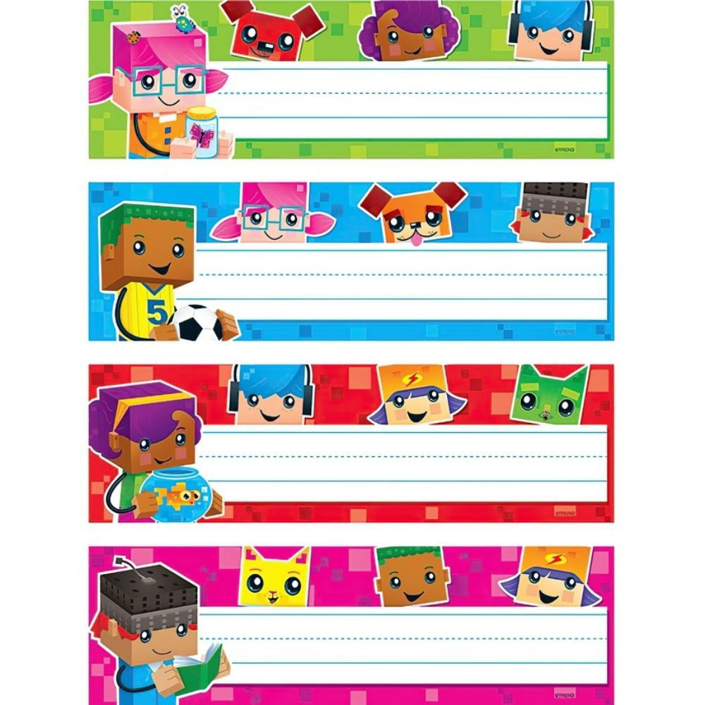 TREND BlockStars! Desk Toppers Name Plates Variety Pack, 32/pkg.