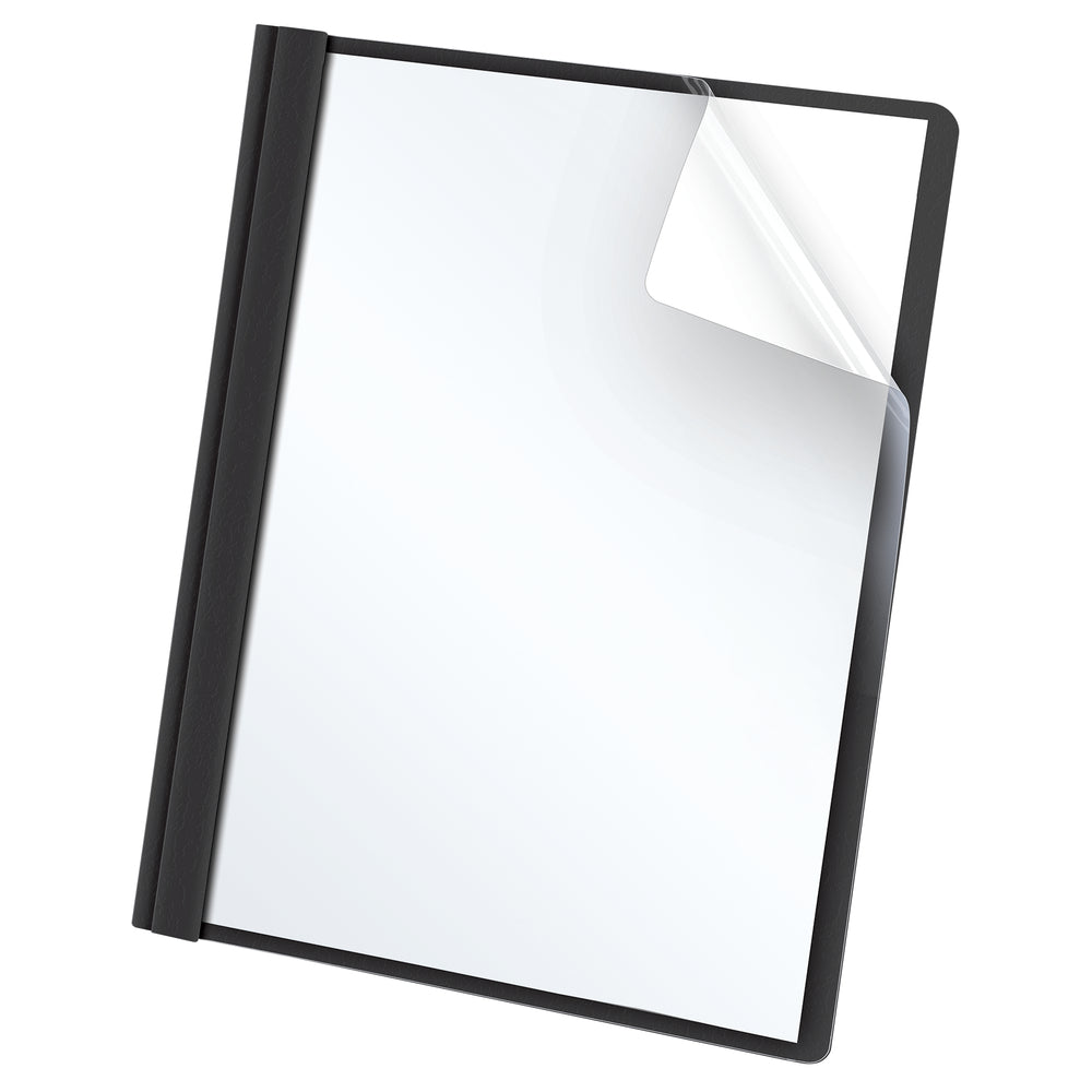 Oxford Clear Front Report Cover - Letter Size - Black