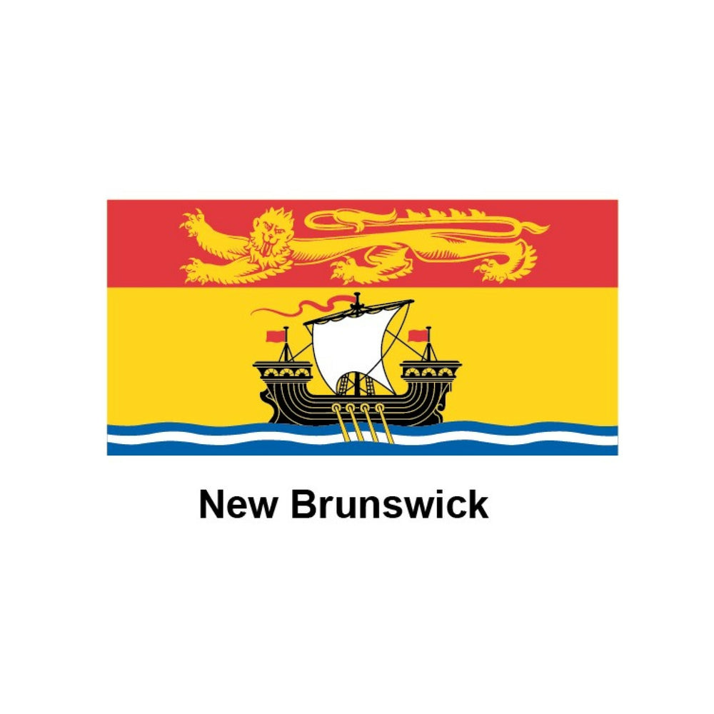 Drapeau Flying Colours du Nouveau-Brunswick - 91 cm (l) x 183 cm (L)