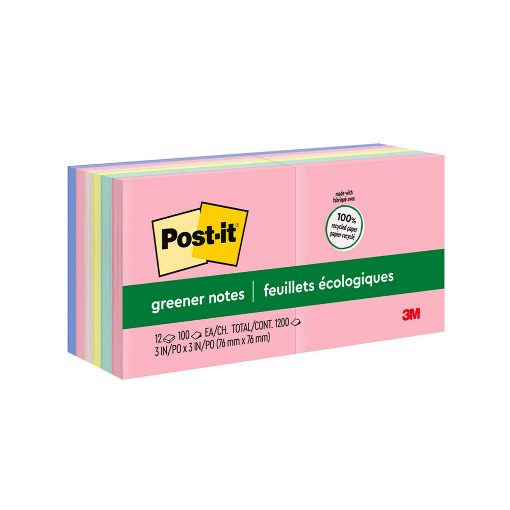 Notes Post-it Greener - Collection Sweet Sprinkles - 3" x 3" - Paquet de 12
