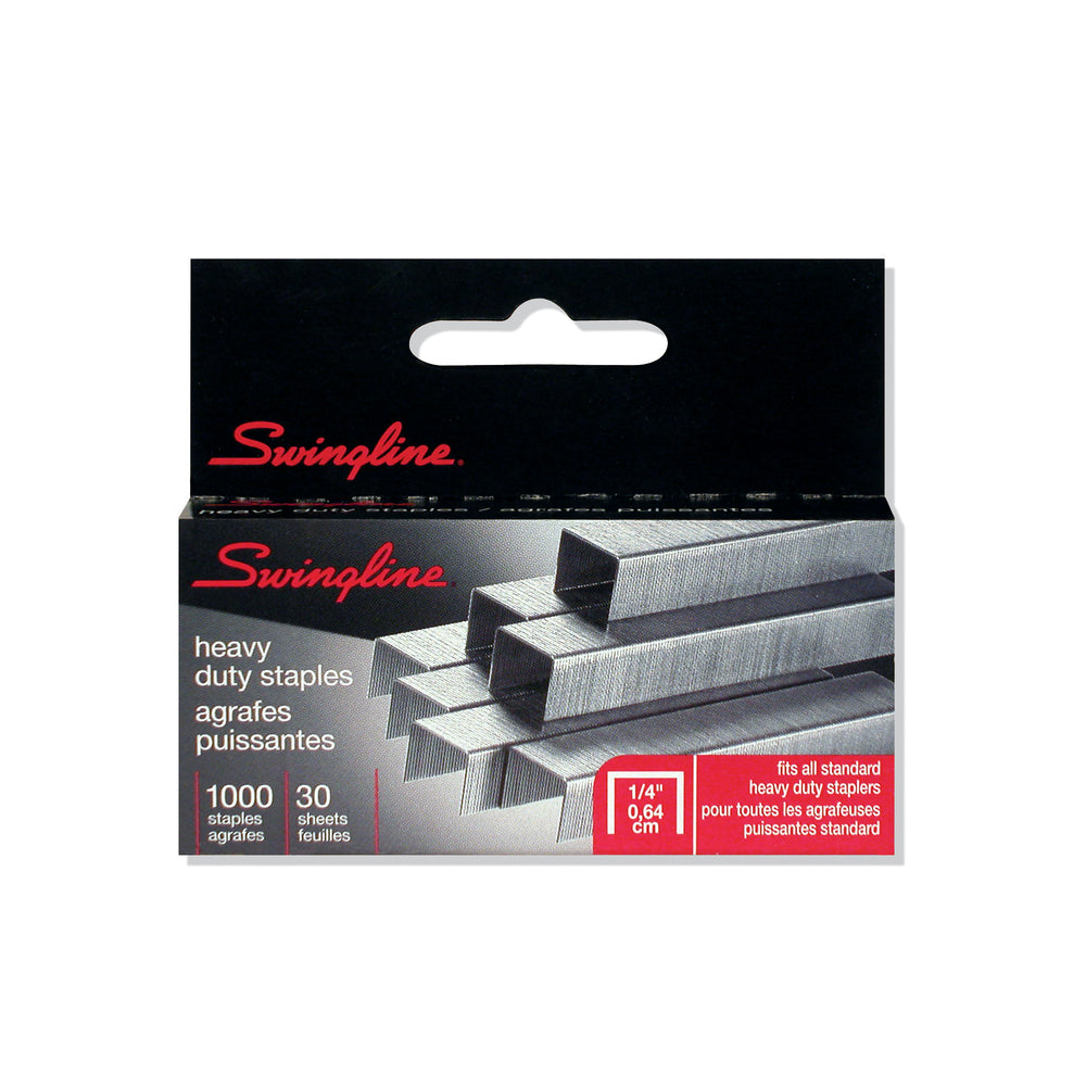 Swingline Premium Heavy Duty Staples - 1/4" - 1000 Pack