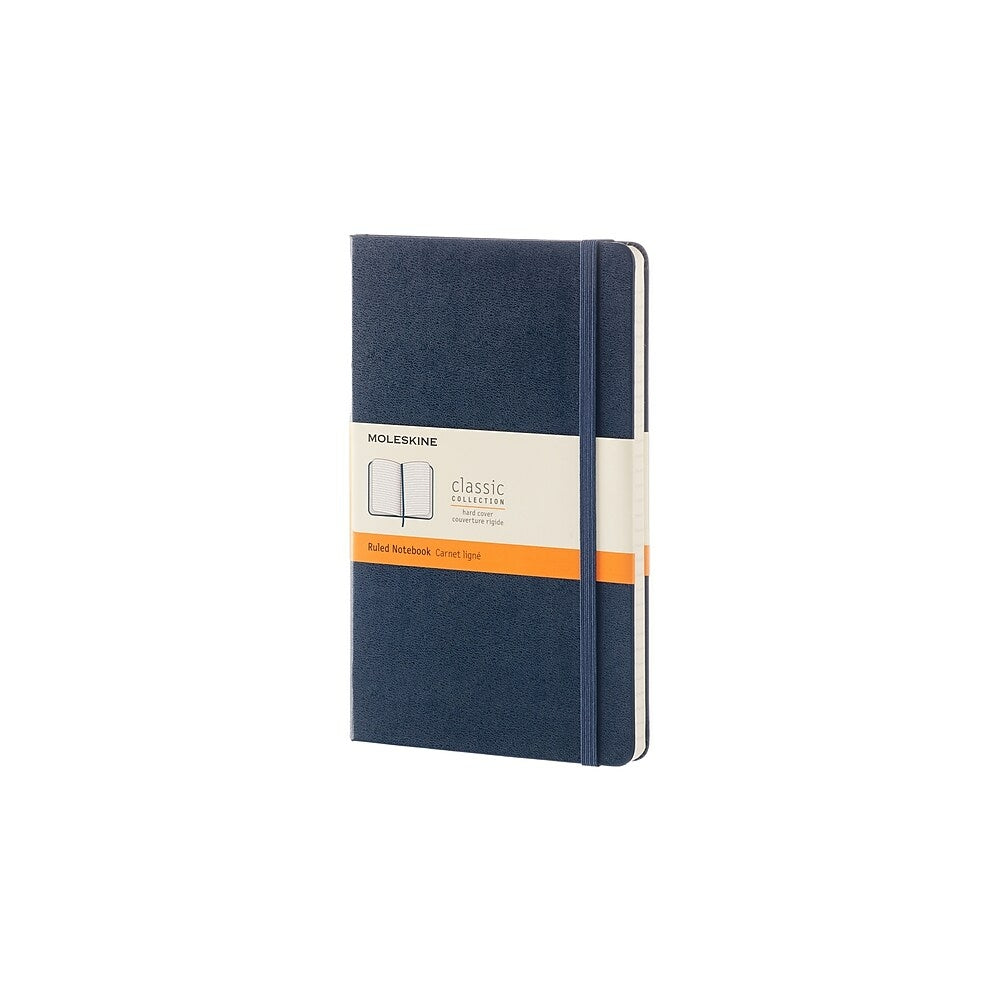 Moleskine Notebook, Ruled, Large, Sapphire Blue, Hard Cover