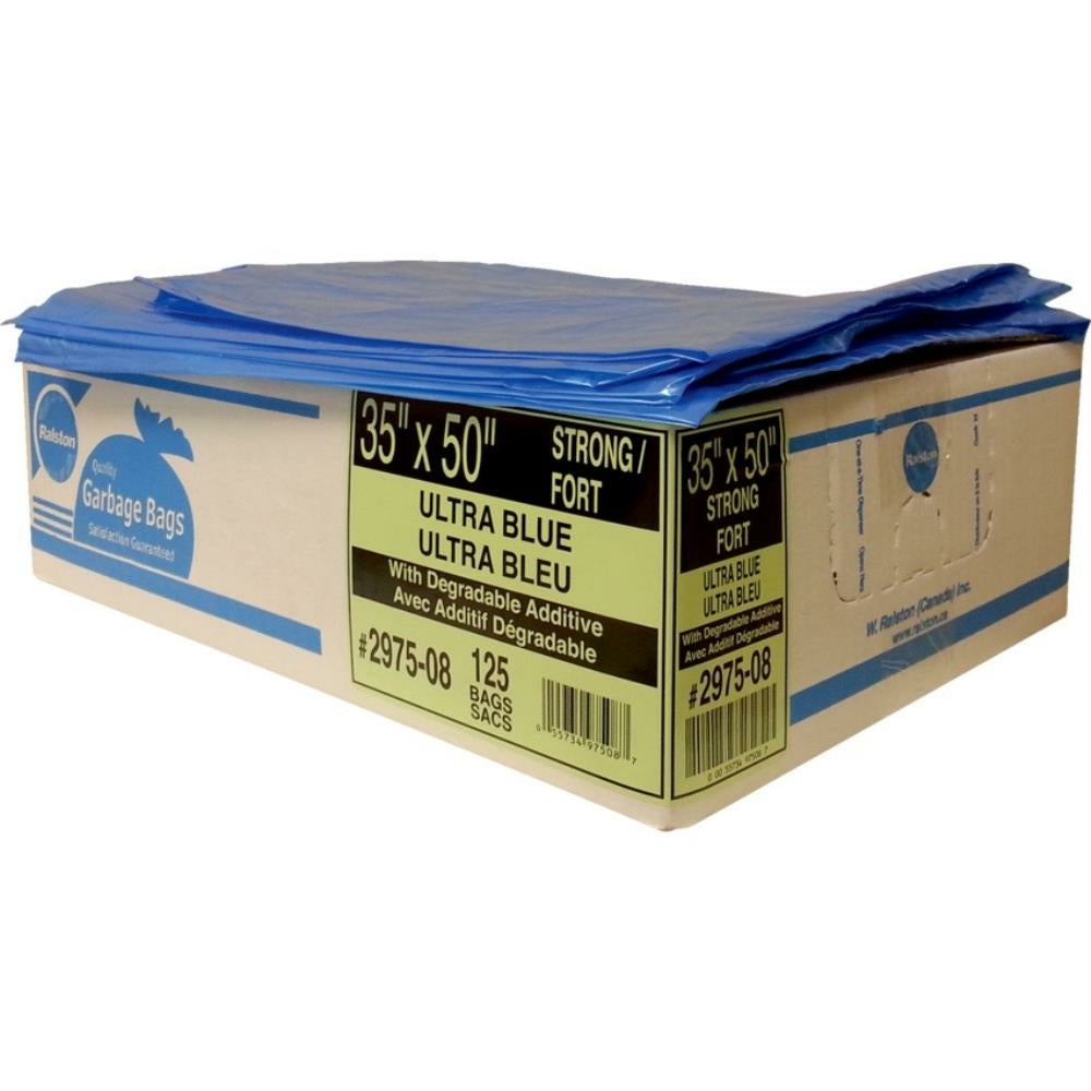 Ralston Garbage Bag - 35" x 50" - Biodegradable - 125 Pack