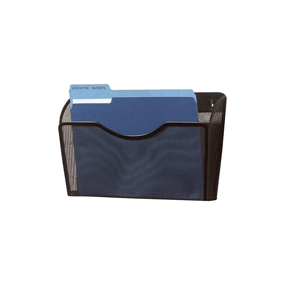 Staples Metal Mesh Letter Wall File, Black