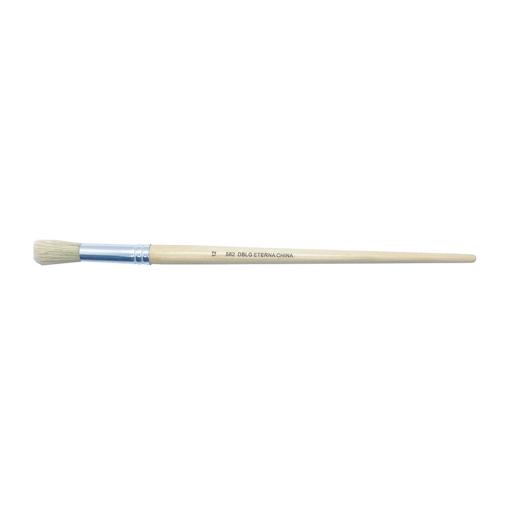 DBLG Imports Eterna #582 Long Handle Round Poster Brush - Size 12 - 12 Pack