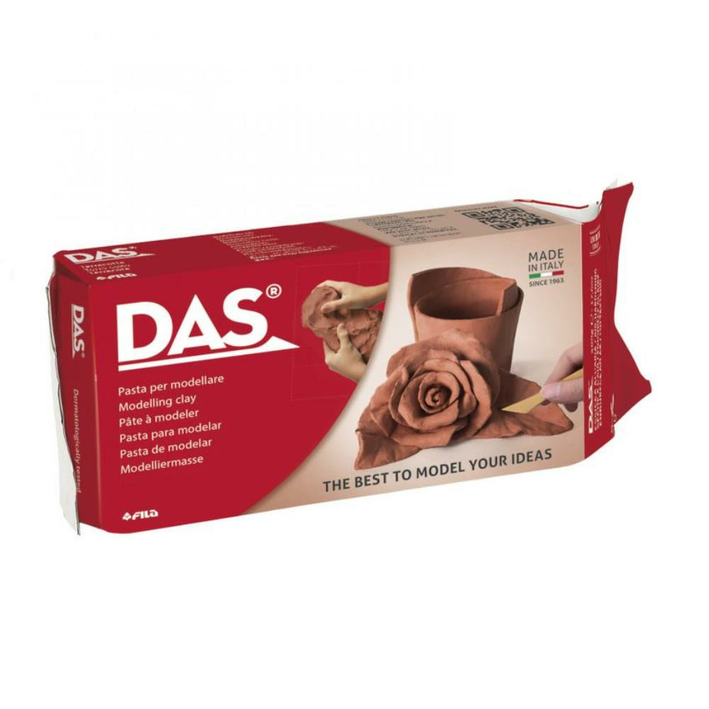 Pâte à modeler durcissante à l'air DAS - Terre cuite, 500 grammes/1,1 lb.
