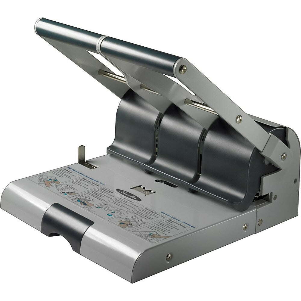 Perforatrice réglable ultra-résistante Swingline 650 à 2 ou 3 trous - Capacité de 160 feuilles