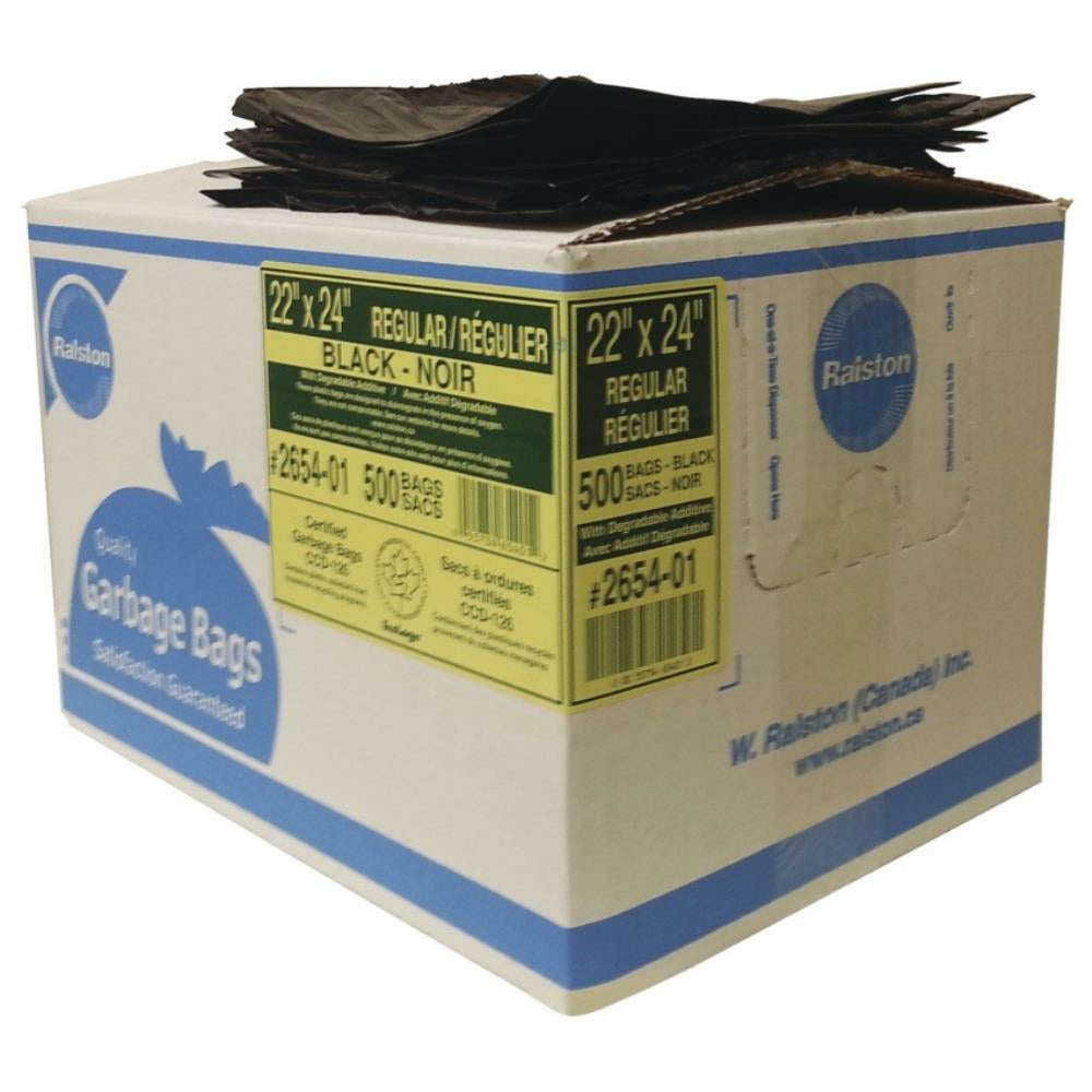 Ralston 2600 Series EcoLogo Industrial Garbage Bags - Regular Strength - 22" x 24" - 500 Pack