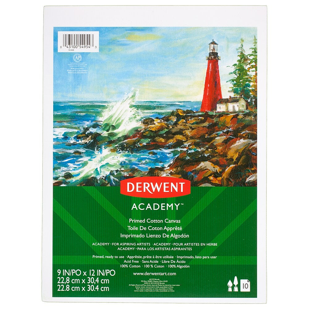Derwent Academy Canvas Pad - 10 count - 9"x12"
