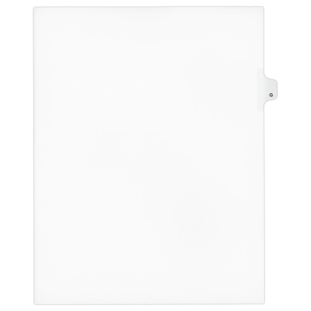 Onglets d'indexation Southwest - Lettre G - Blanc - Coupe 1/25 - Paquet de 25