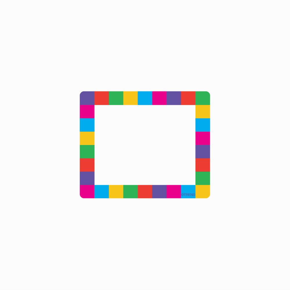TREND enterprises Terrific Labels - 2.5" x 3" - Rainbow Plaid - 36 pack