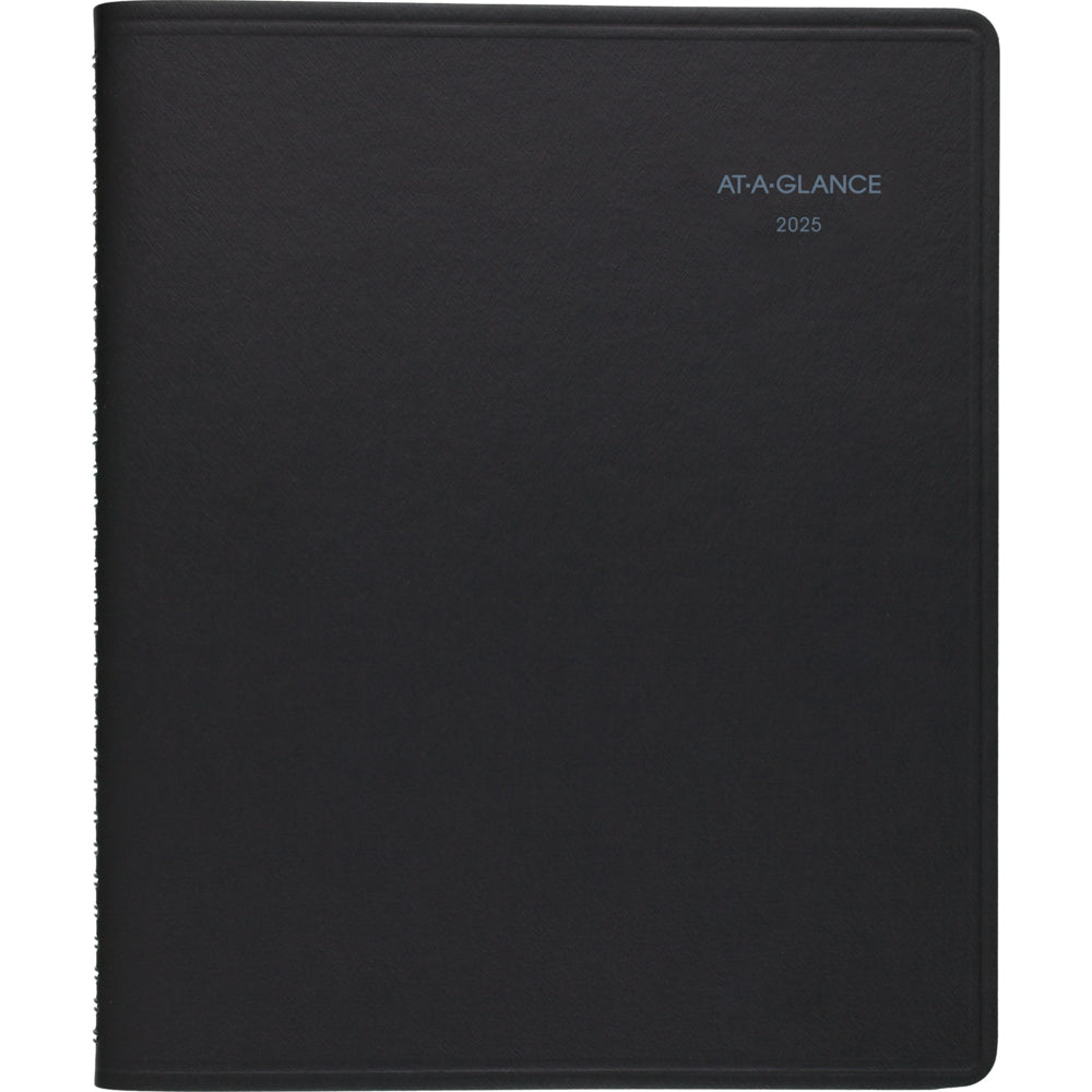 Carnet de rendez-vous hebdomadaire/mensuel QuickNotes 2025 AT-A-GLANCE - 9-7/8" H x 8" L - Noir - Bilingue
