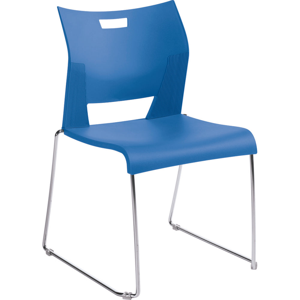 Global Duet Armless Stacking Chair - Buzz Blue