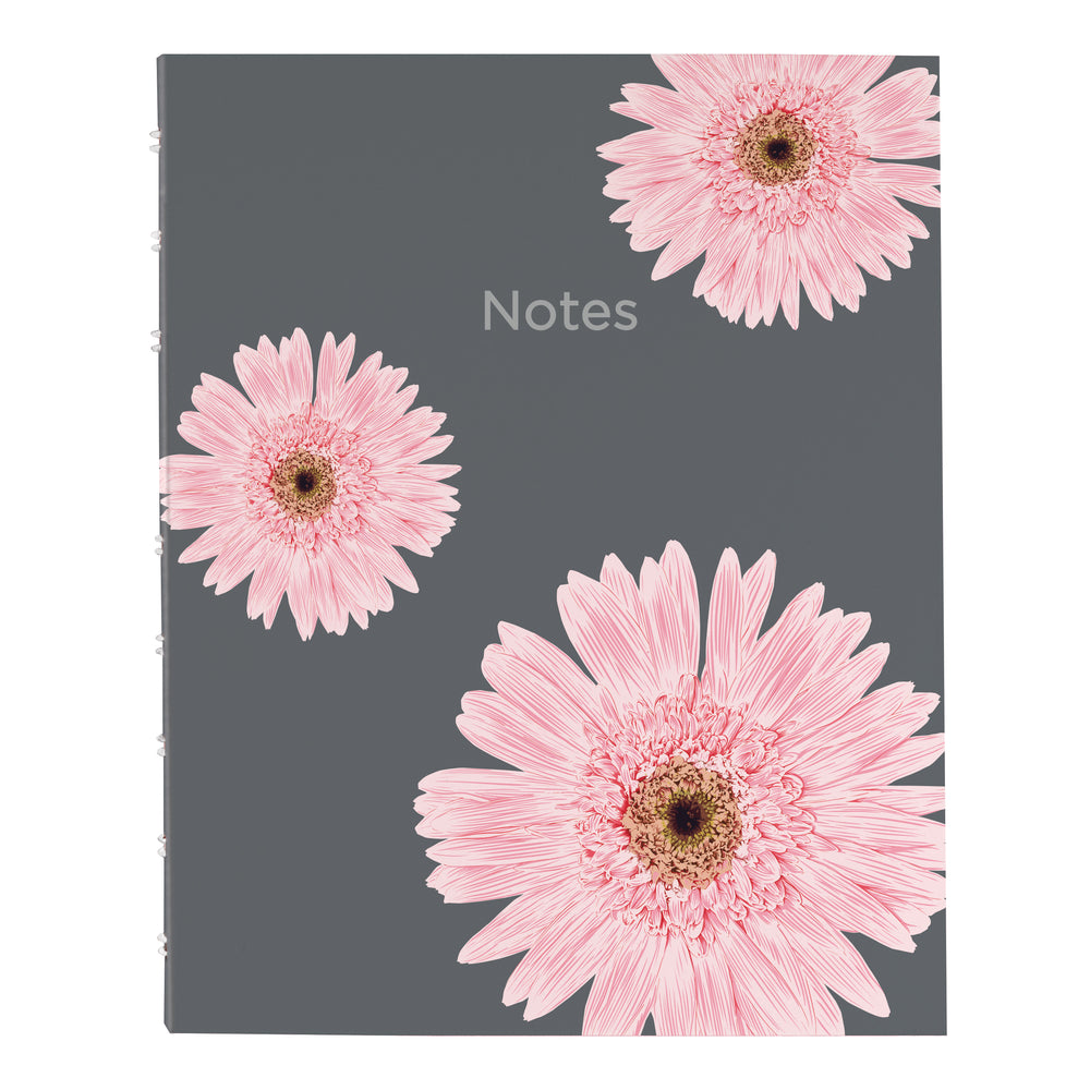 Carnet Blueline NotePro Ruban Rose - 9 1/4" x 7 1/4" - 150 pages - Rose marguerite