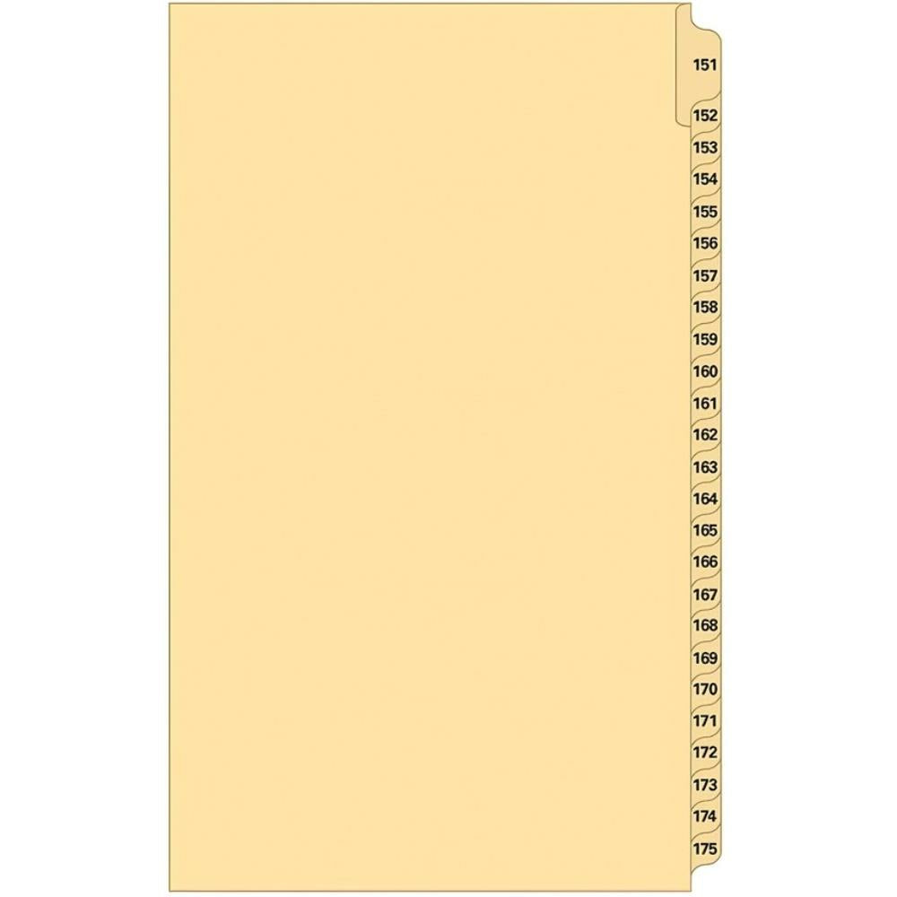 Onglets Supreme Litigation, 25e coupe, ensemble numérique, 14" Buff, n° 151-175