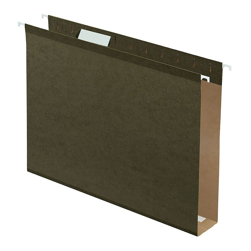 Pendaflex Extra Capacity Reinforced Standard Green Hanging Folders - 2" Expansion - Letter Size - 25 Pack
