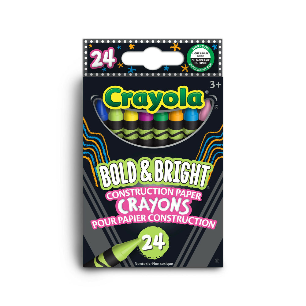 Crayons de construction Crayola Bold & Bright - Paquet de 24