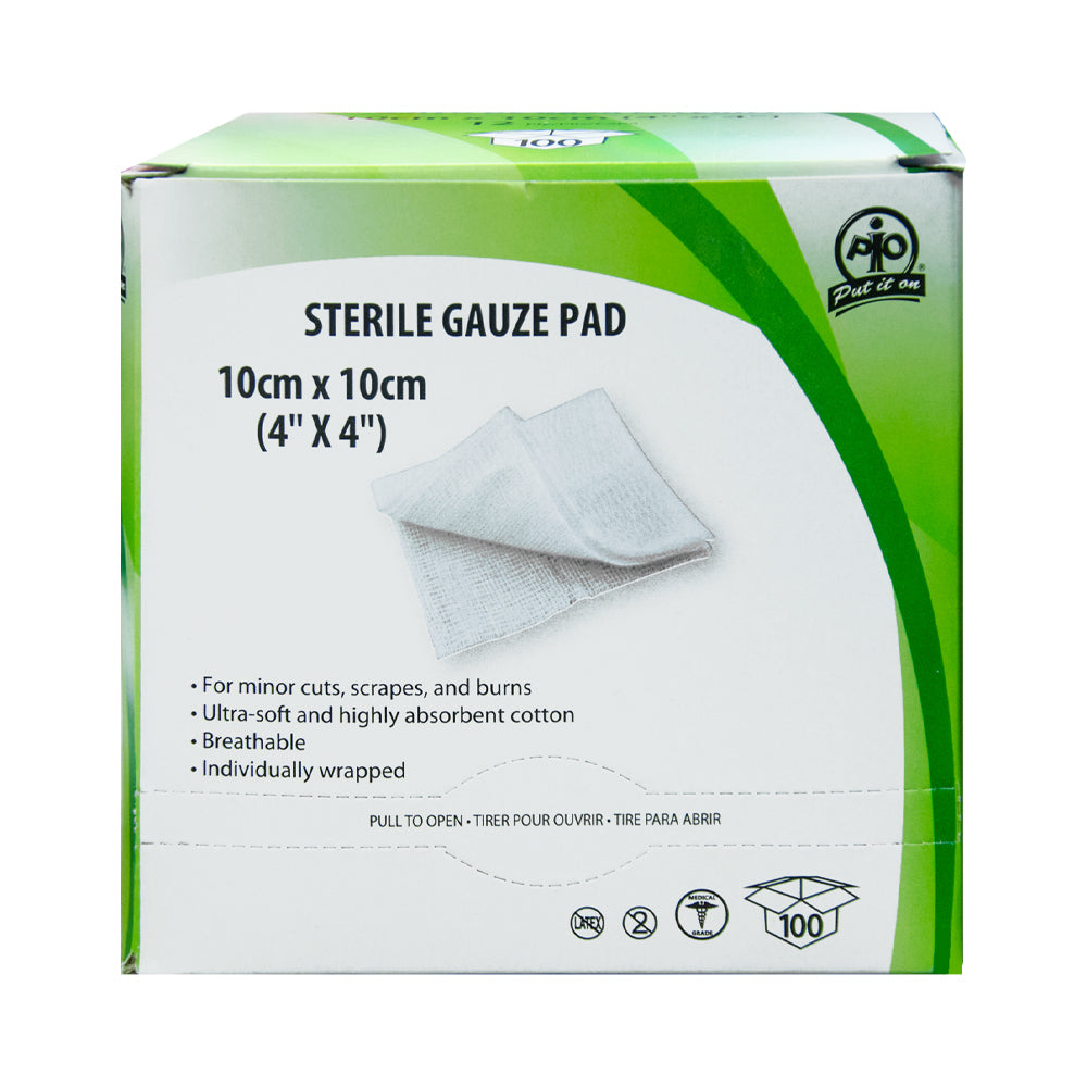 Compresses de gaze Wasip - 10 cm de large x 10 cm de long - Paquet de 100