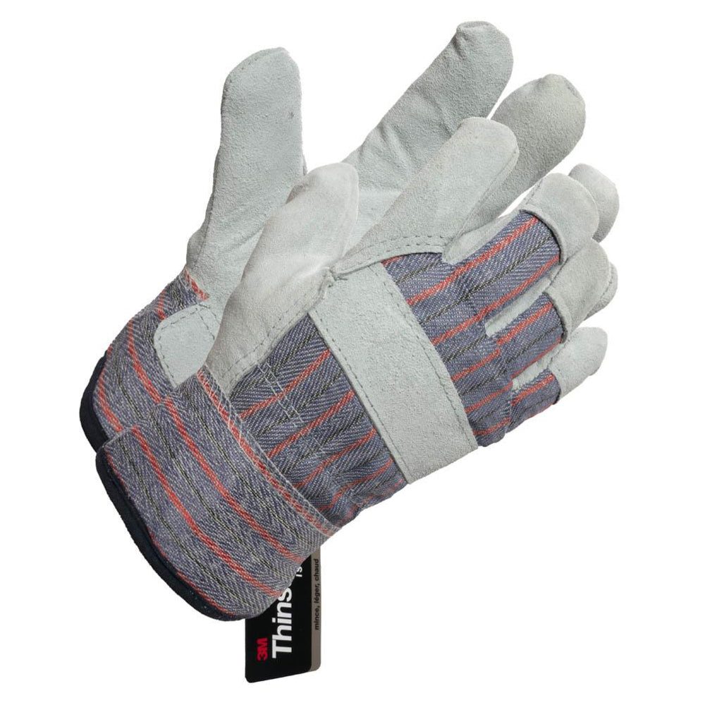 Forcefield Ladies Fleece Lined Split Leather Work Gloves - 2 Pack