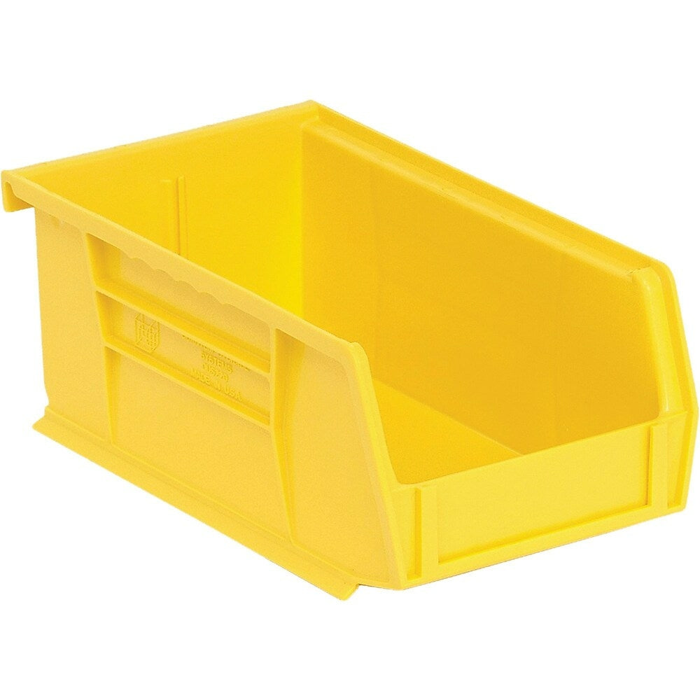 Quantum Bins Ultra Stack & Hang Bins - 4-1/8"W x 3"H x 7-3/8"D - Yellow - 24 Pack