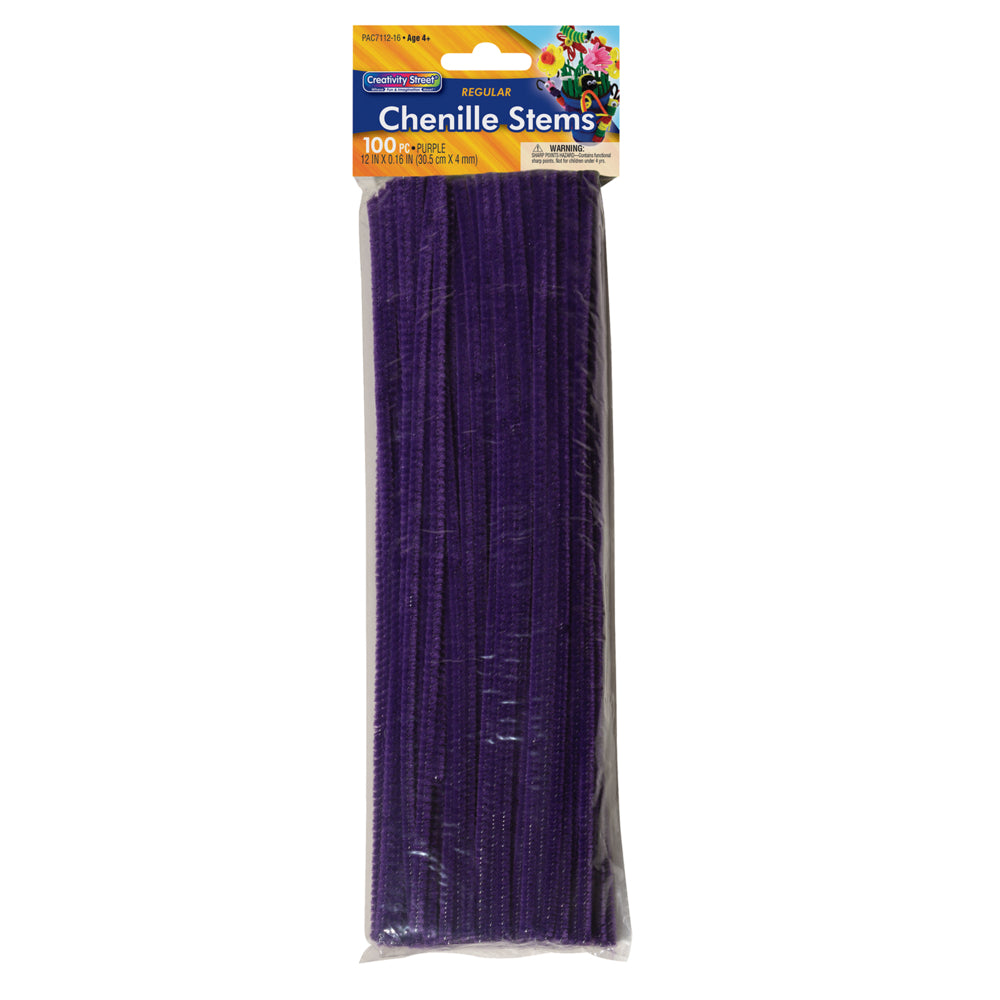 Creativity Street Regular Stems, Violet, 30.5cm x 4 mm, 100/pkg