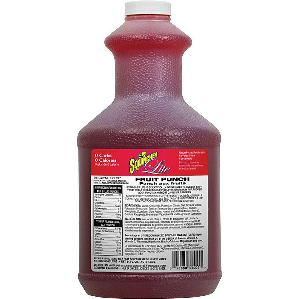 Concentré Sqwincher Lite, saveur punch aux fruits - 64 oz