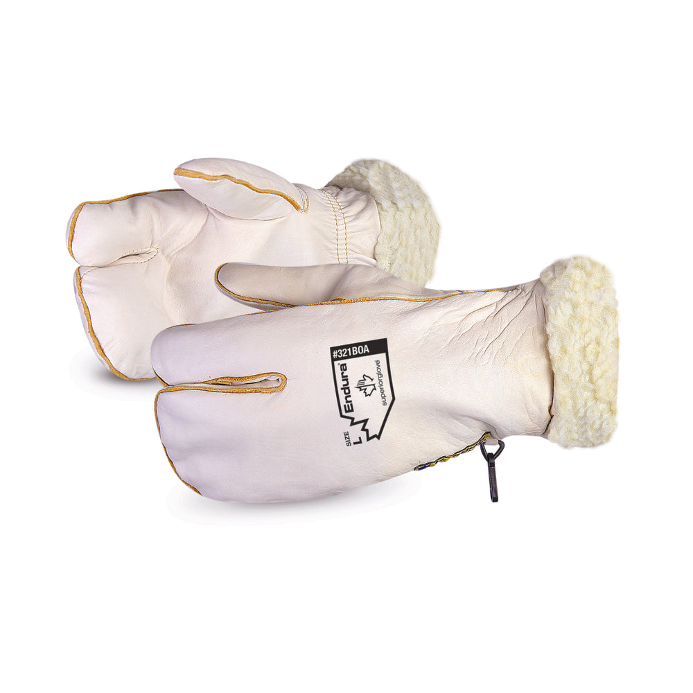 Gants polyvalents en cuir Endura - Blanc - Taille L