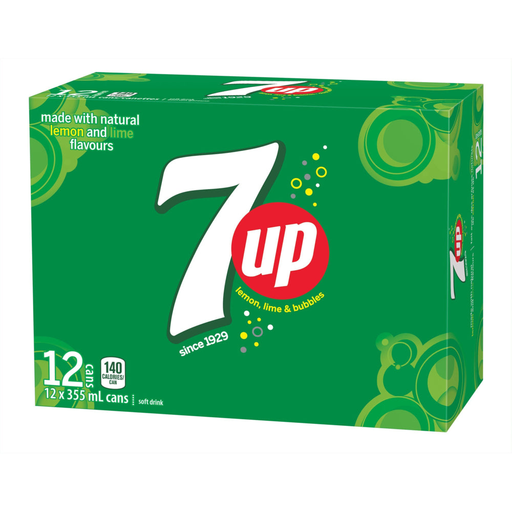 7UP Citron Vert - 355 ml - Paquet de 12