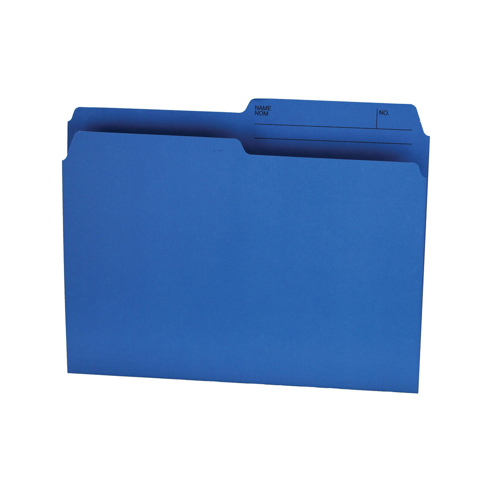Hilroy File Folders - Letter Size - 9" x 11 3/4" - Blue - 100 Pack
