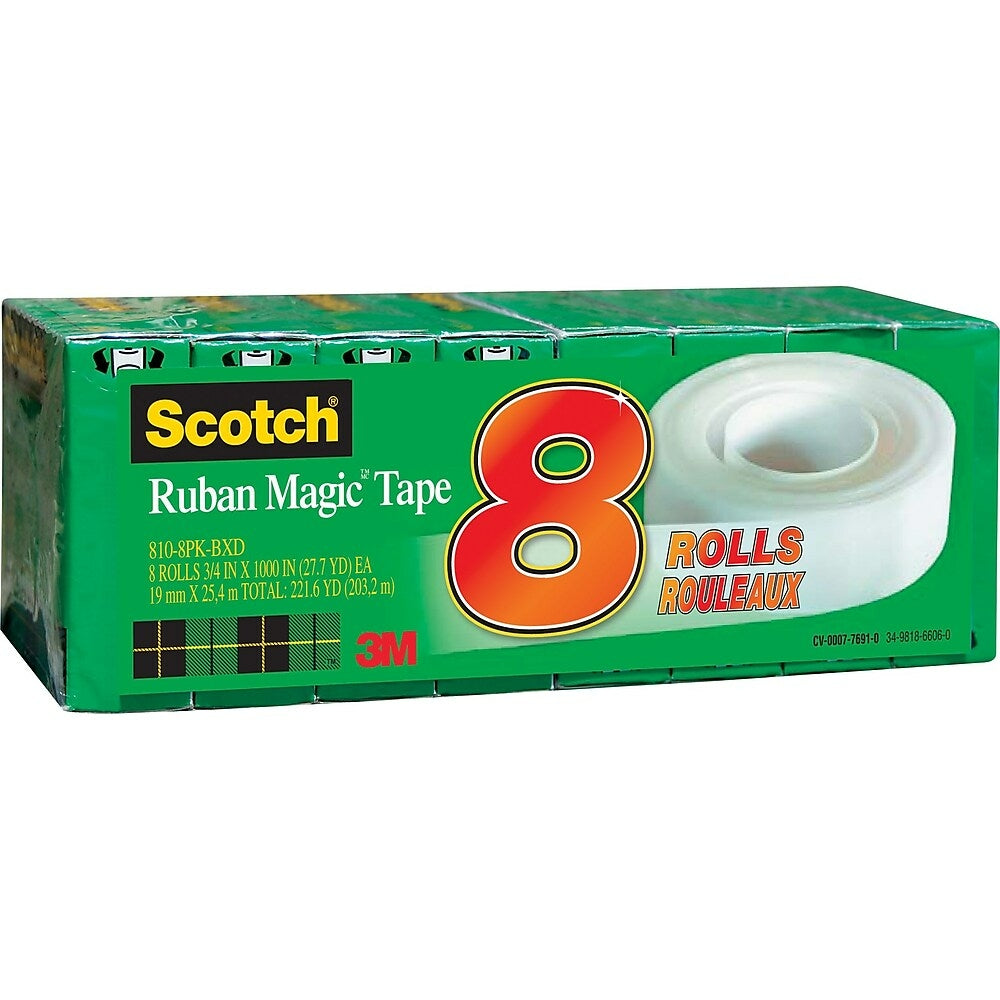 Scotch Magic Tape - Boxed - 19mm x 25m - 8 Pack