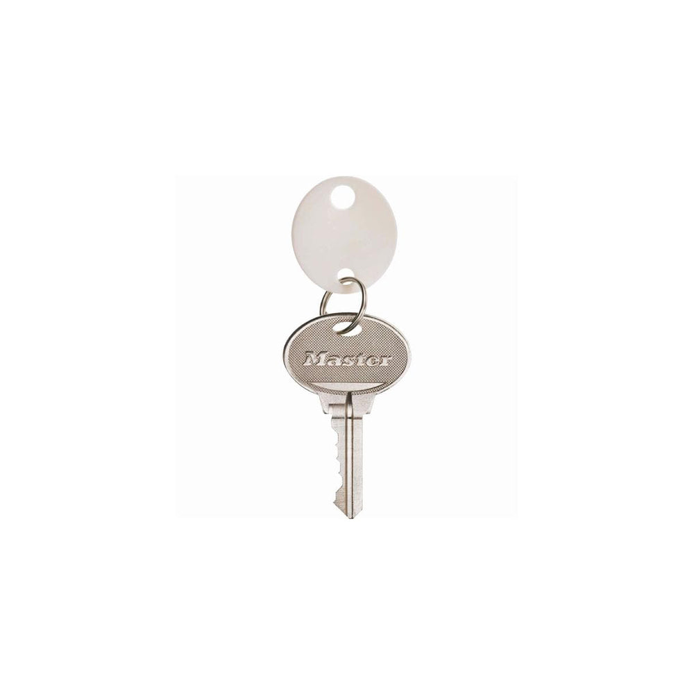 Master Lock Plastic Key Hangers/Tags 1-1/4in (32mm) H x 1-1/10in (28mm) W x 1/2in (12mm) D - White - 20 Pack