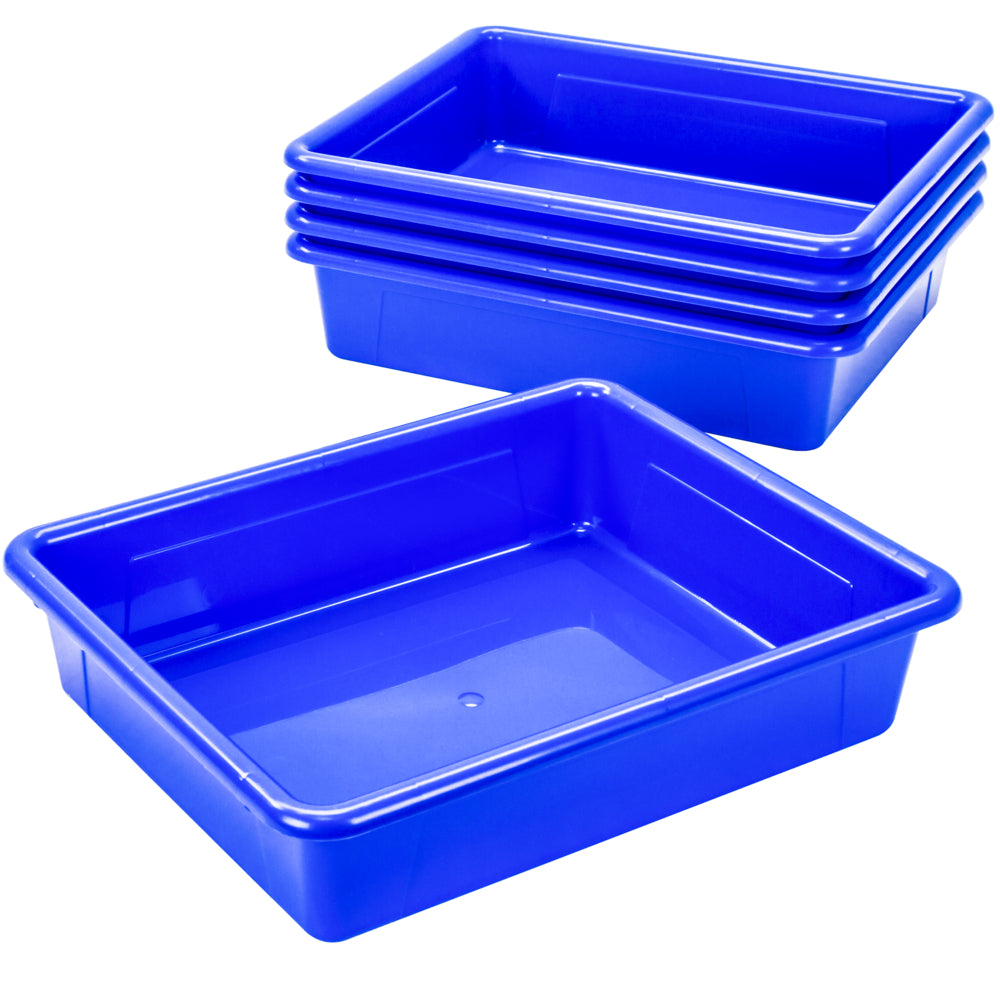 Plateau de rangement plat Storex Stowaway 3" H - Bleu