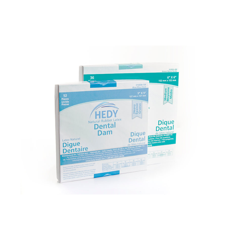 Digues dentaires en latex Hedy