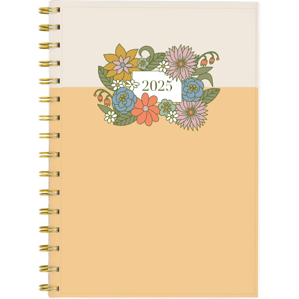 Agenda hebdomadaire/mensuel personnalisable Cambridge 2025 Aster - 8-1/2" H x 5-1/2" L - Multicolore - Bilingue