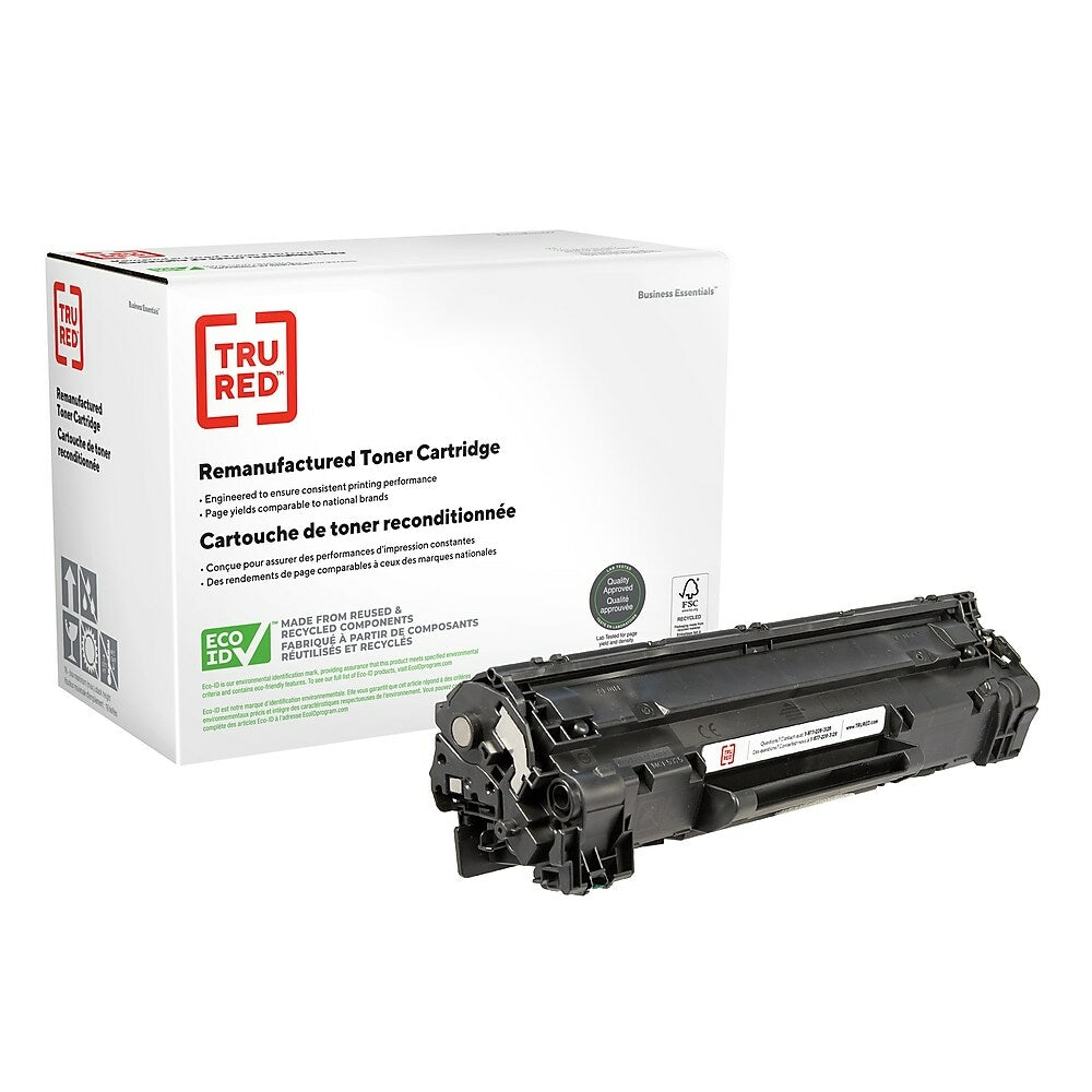 TRU RED CE285A HP 85A Remanufactured Toner Cartridge - Standard Yield - Black