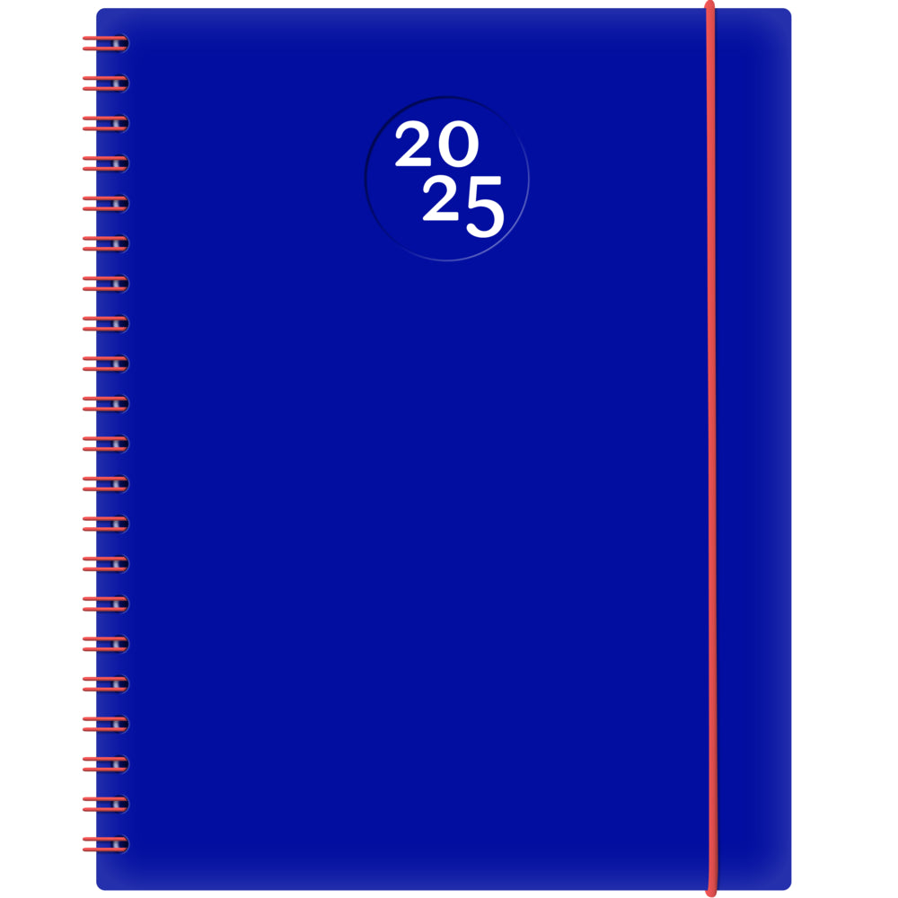 Agenda journalier Kibo 2025 W. Maxwell - 8,25" x 11" - Bleu - Bilingue