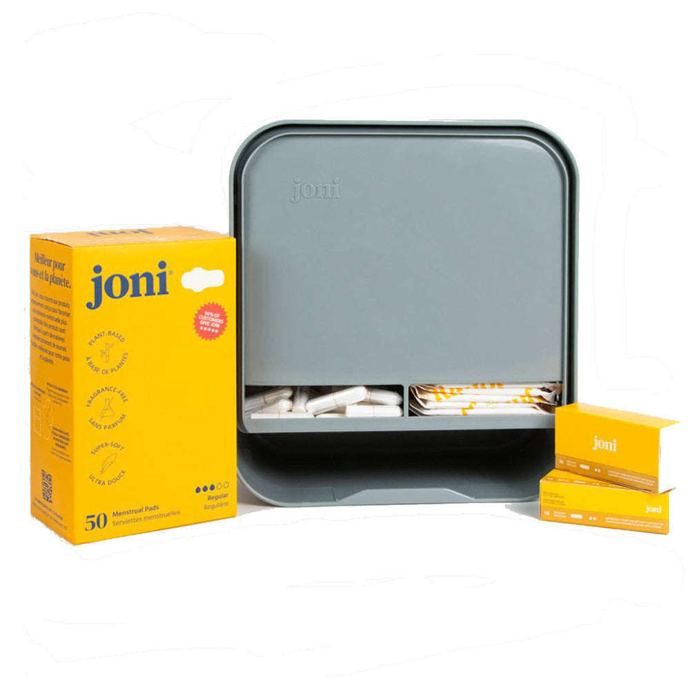 Distributeur ouvert de comptoir/mural joni avec ensemble de serviettes et tampons