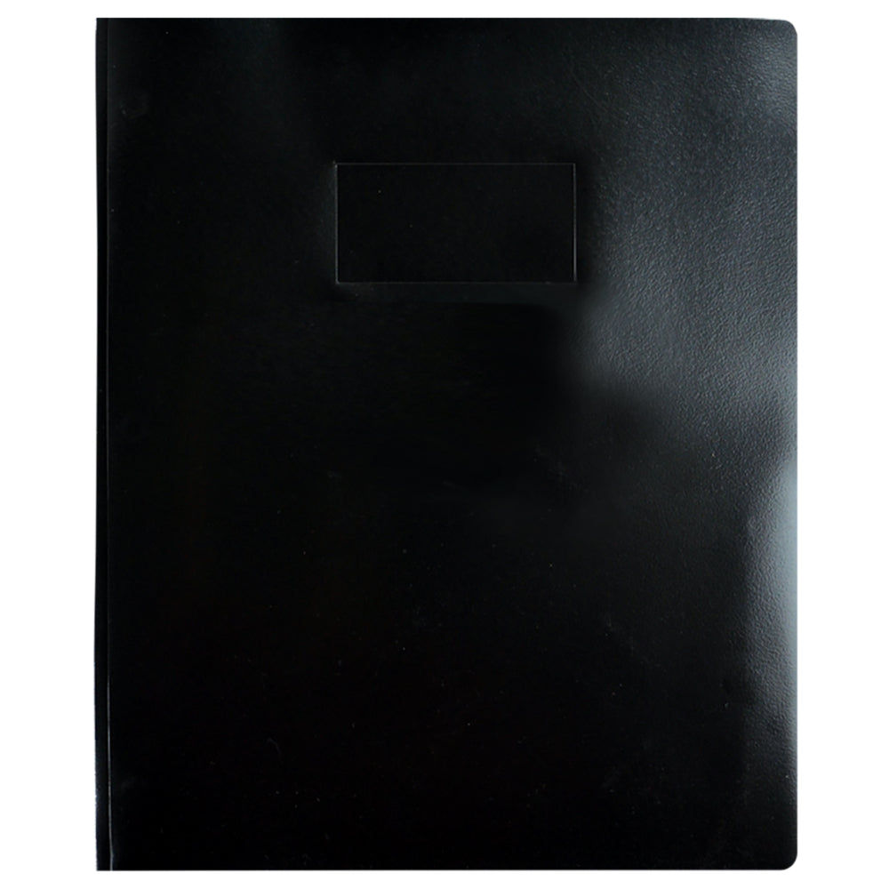 Protège-documents Winnable à 2 pochettes avec languettes - Format lettre - 11,5" H x 9,5" L x 0,2 mm P - Noir