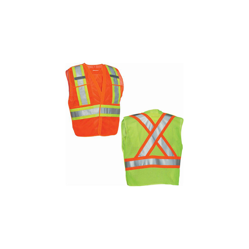GILET DE CIRCULATION, LIME, S/M, avec LOGO