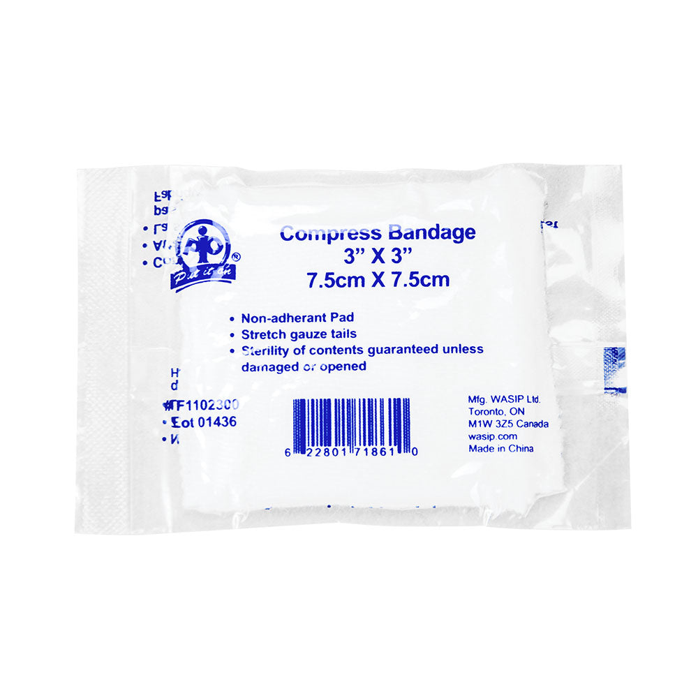Wasip Compress Pressure Dressings - 7.5cmx 7.5cm