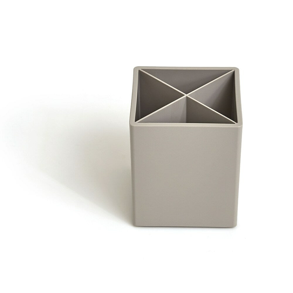 TRU RED Divided Plastic Pencil Cup - Grey