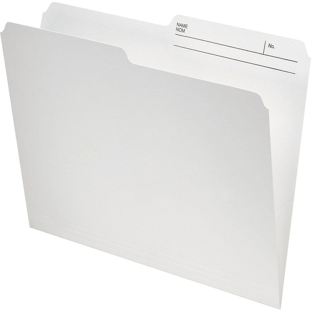Chemises Staples Ivory à demi-coupe - Format lettre - Paquet de 100