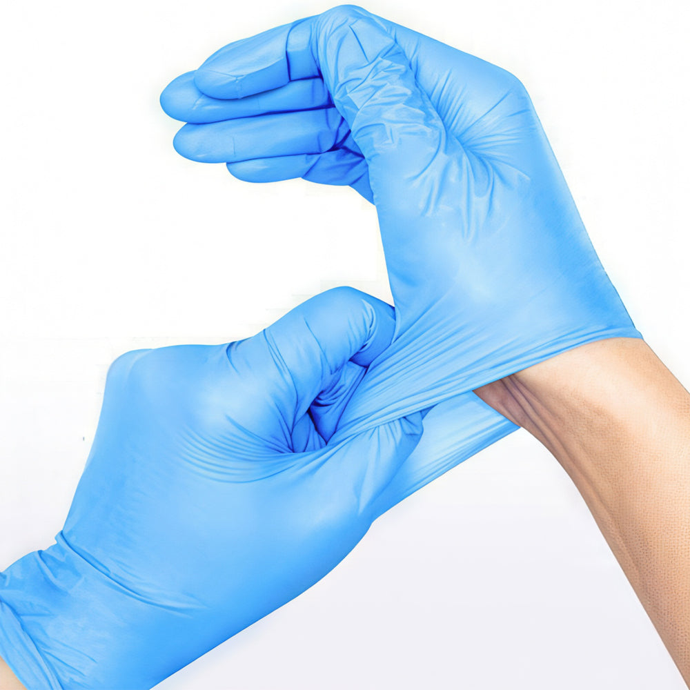 Gants médicaux en vinyle Synmax - Bleus - Très grande taille - Paquet de 100