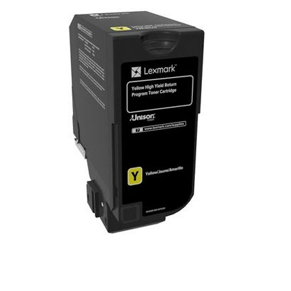 Cartouche de toner jaune à rendement élevé Lexmark CS725 (74C1HY0)