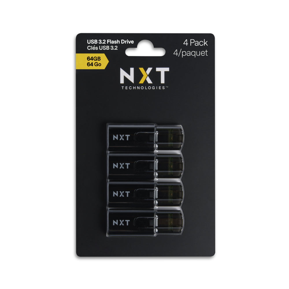 NXT Technologies C600 USB 3.2 Flash Drive 64 GB - 4 Pack